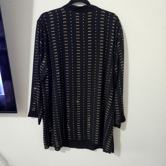 Michael Kors blouse blk and gold size 3X - Picture 2 of 6